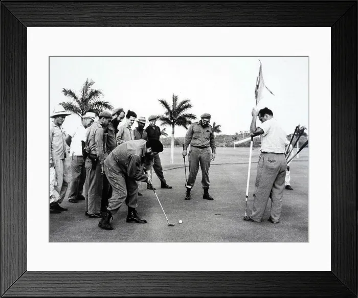 Framed Print : Photograph of Che Guevara (1928-1967) and Fidel Castro (1926-) playing golf to mock President Dwight D Framed Print : Photograph of Che Guevara (1928-1967) and Fidel Castro (1926-) playing golf to mock President Dwight D