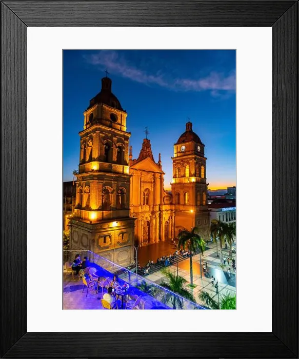Framed Print : Cathedral Basilica of St. Lawrence at nighttime, Santa Cruz de la Sierra, Bolivia, South America Framed Print : Cathedral Basilica of St. Lawrence at nighttime, Santa Cruz de la Sierra, Bolivia, South America