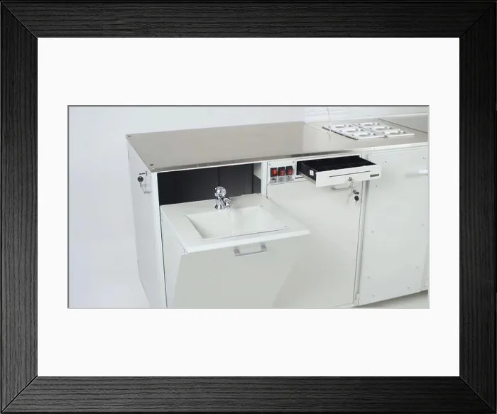 Framed Print : Modern kitchen interior with electric. Clip. Futuristic kitchen set Framed Print : Modern kitchen interior with electric. Clip. Futuristic kitchen set