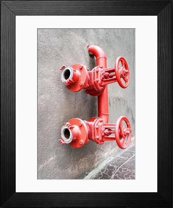 Framed Print : Fire hydrant outlet for emergency. Fire hose connector for emergency rescue Framed Print : Fire hydrant outlet for emergency. Fire hose connector for emergency rescue