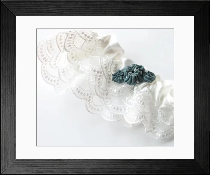 Framed Print : One-of-a-kind handmade bridal garter, USA Framed Print : One-of-a-kind handmade bridal garter, USA