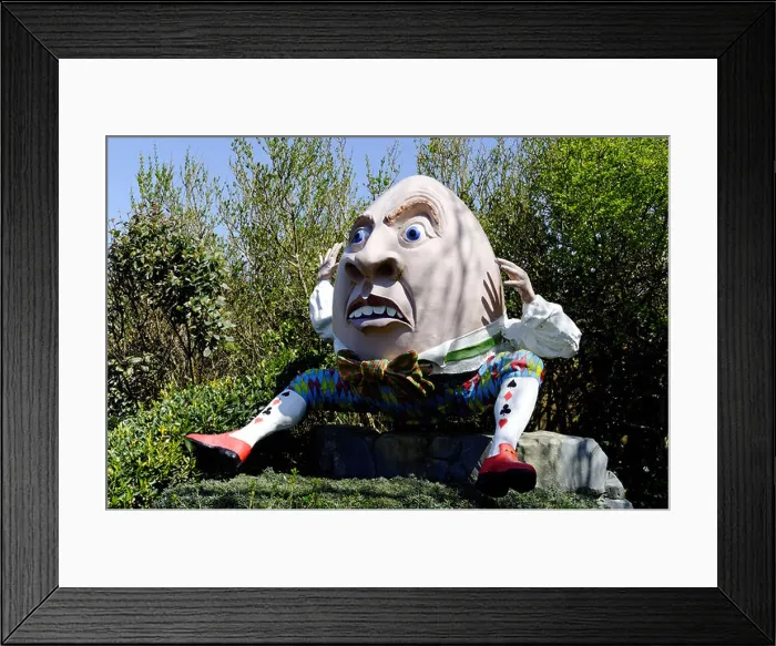 Framed Print : Humpty Dumpty, Blackgang Chine, Isle of Wight, England, UK, GB Framed Print : Humpty Dumpty, Blackgang Chine, Isle of Wight, England, UK, GB