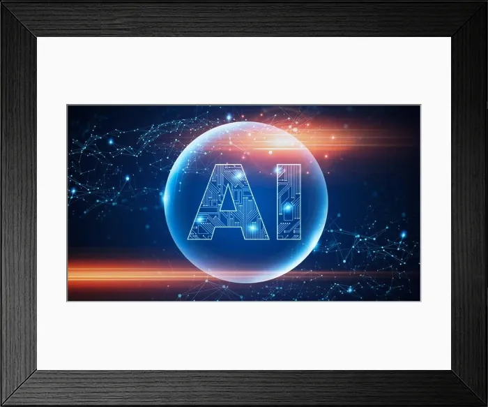 Framed Print : 3d illustration For Artificial Intelligence Concept Framed Print : 3d illustration For Artificial Intelligence Concept