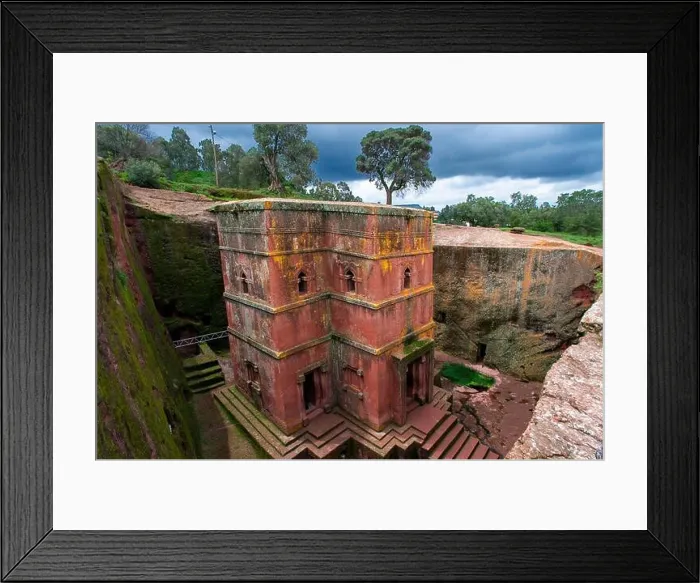Framed Print : Monolithic rock-cut Church of Bete Giyorgis or St Framed Print : Monolithic rock-cut Church of Bete Giyorgis or St
