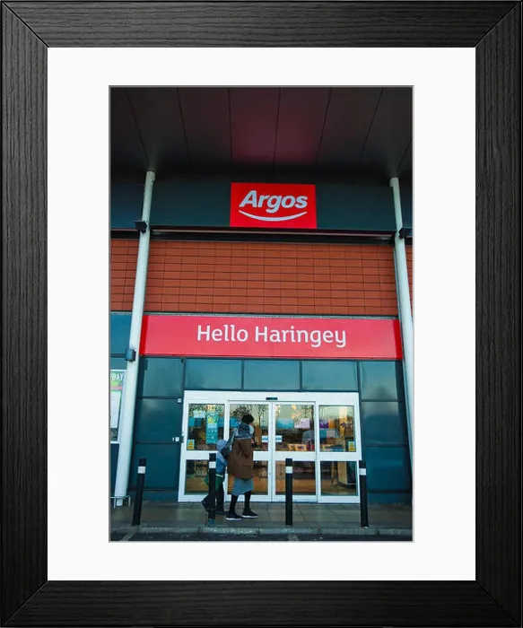 Framed Print : Argos store in Harringey, North London Framed Print : Argos store in Harringey, North London