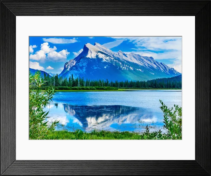 Framed Print : Lake Minnewanka Mount Inglismaldie Banff National Park Alberta Canada Framed Print : Lake Minnewanka Mount Inglismaldie Banff National Park Alberta Canada