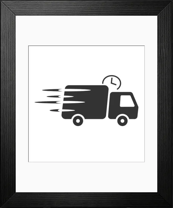 Framed Print : Truck icon, delivery car, quick pickup, vector image Framed Print : Truck icon, delivery car, quick pickup, vector image