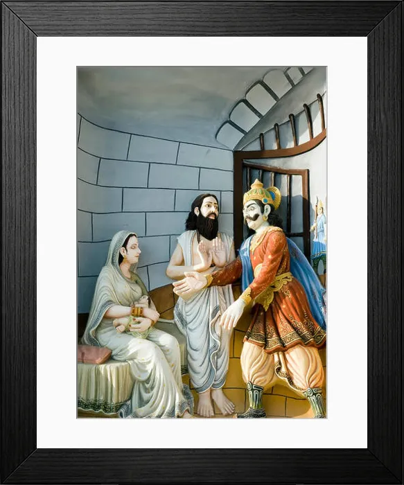 Framed Print : Devaki and vasudeva in jail painting on wall mathura uttar pradesh india asia Framed Print : Devaki and vasudeva in jail painting on wall mathura uttar pradesh india asia