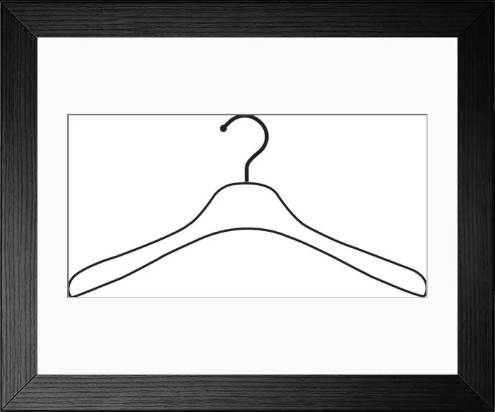 Framed Print : clothes hanger icon vector illustration symbol design Framed Print : clothes hanger icon vector illustration symbol design