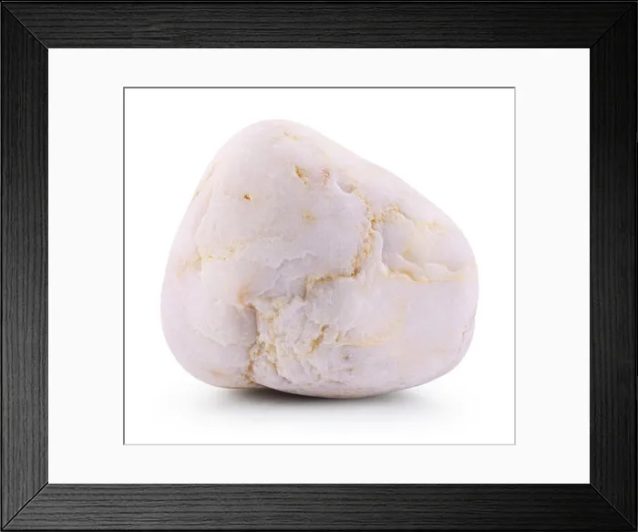 Framed Print : White stone isolated on a white background. Clipping path Framed Print : White stone isolated on a white background. Clipping path