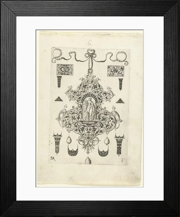 Framed Print : Hanger met Charitas Charitas (titel op object) In timore ac charitate de (serietitel) Charity in a frame of arabesques Framed Print : Hanger met Charitas Charitas (titel op object) In timore ac charitate de (serietitel) Charity in a frame of arabesques