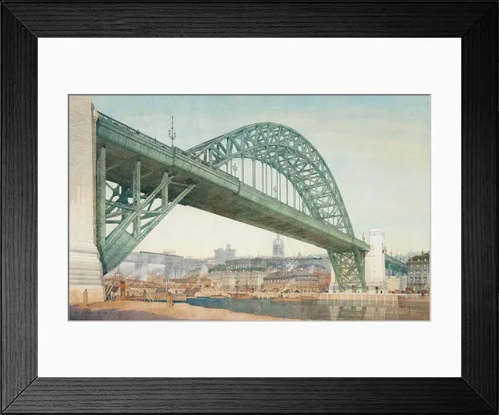 Framed Print : ‘Tyne Bridge by Cyril Farey, painted in 1928