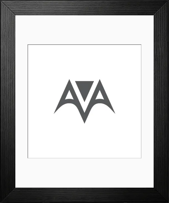 Framed Print : letter ava simple geometric logo vector Framed Print : letter ava simple geometric logo vector