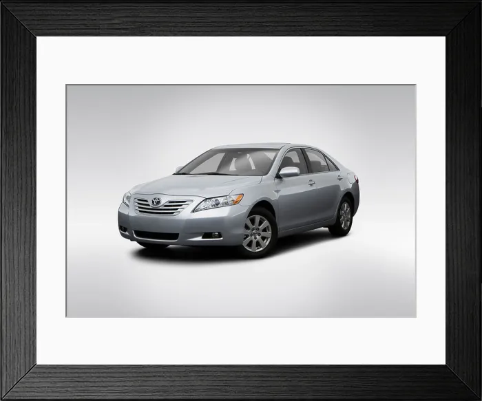 Framed Print : 2008 Toyota Camry XLE in Gray - Front angle view Framed Print : 2008 Toyota Camry XLE in Gray - Front angle view
