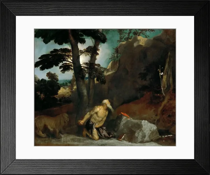 Framed Print : St. Jerome in Penitence. Tiziano Framed Print : St. Jerome in Penitence. Tiziano
