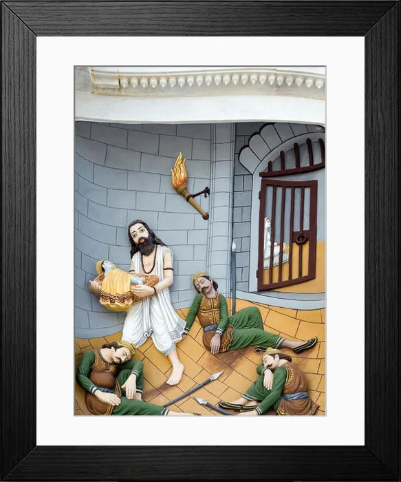 Framed Print : Vasudev taking krishna away from prison, mathura, uttar pradesh, india, asia Framed Print : Vasudev taking krishna away from prison, mathura, uttar pradesh, india, asia