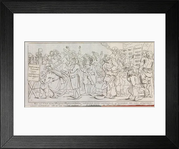 Framed Print : Cartoon on rejection of Plan of Constitution Framed Print : Cartoon on rejection of Plan of Constitution