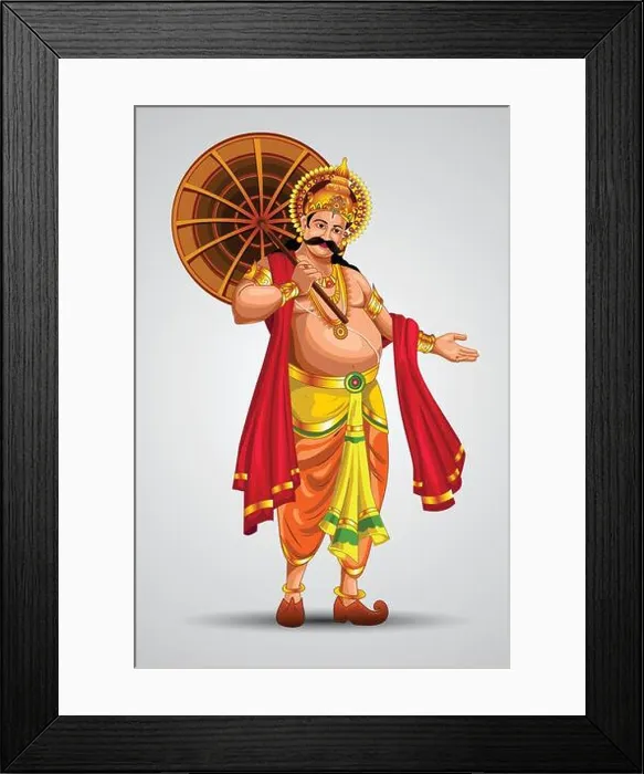 Framed Print : mahabali or maveli, Kerala old king. he is coming for every year onam celebration