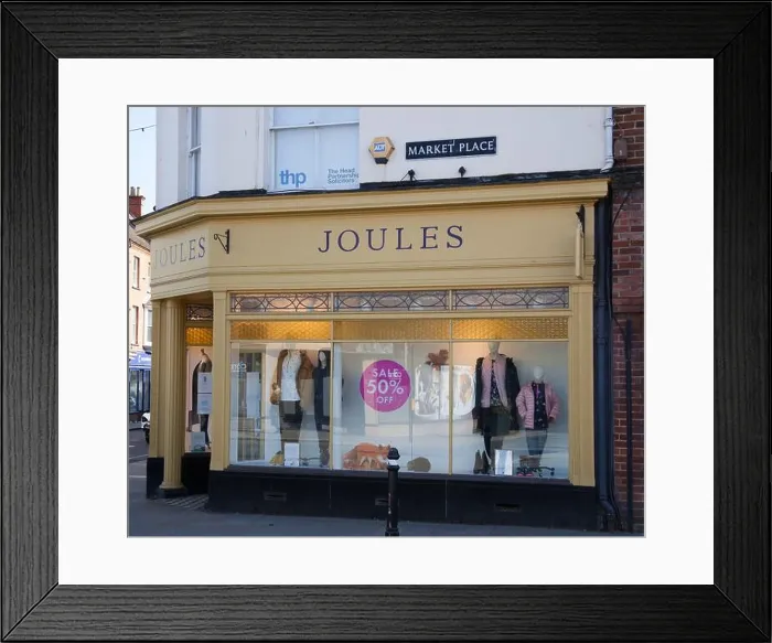 Framed Print : The Joules High Street retailer in Henley on Thames in Oxfordshire in the UK Framed Print : The Joules High Street retailer in Henley on Thames in Oxfordshire in the UK
