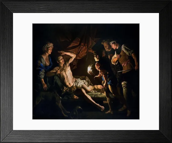 Framed Print : Samson captured by the Philistines (1640) Framed Print : Samson captured by the Philistines (1640)