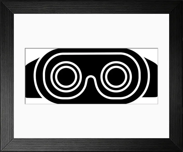 Framed Print : VR headset inside view glyph icon Framed Print : VR headset inside view glyph icon