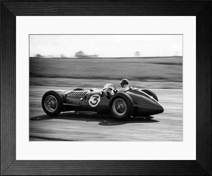 Framed Print : 1953 BRM V16 driven by Fangio at Silverstone Framed Print : 1953 BRM V16 driven by Fangio at Silverstone