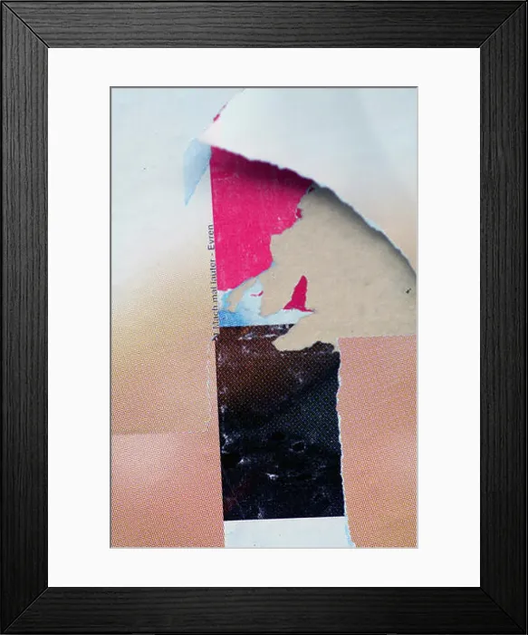 Framed Print : The close-up of a billboard with torn-off scraps of paper from abstract psychedelic posters and billboards Framed Print : The close-up of a billboard with torn-off scraps of paper from abstract psychedelic posters and billboards