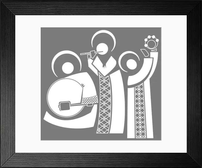 Framed Print : Three vector angels. angel with a drum and angel with a tambourine, angel with accordion. Laser-cut decoration Framed Print : Three vector angels. angel with a drum and angel with a tambourine, angel with accordion. Laser-cut decoration