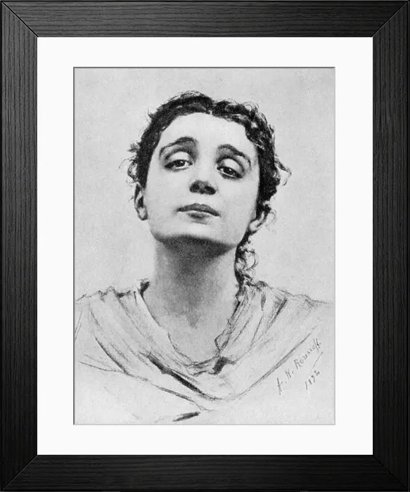Framed Print : Eleonora Duse - portrait, 1893. Italian actress, 1858–1924 Framed Print : Eleonora Duse - portrait, 1893. Italian actress, 1858–1924