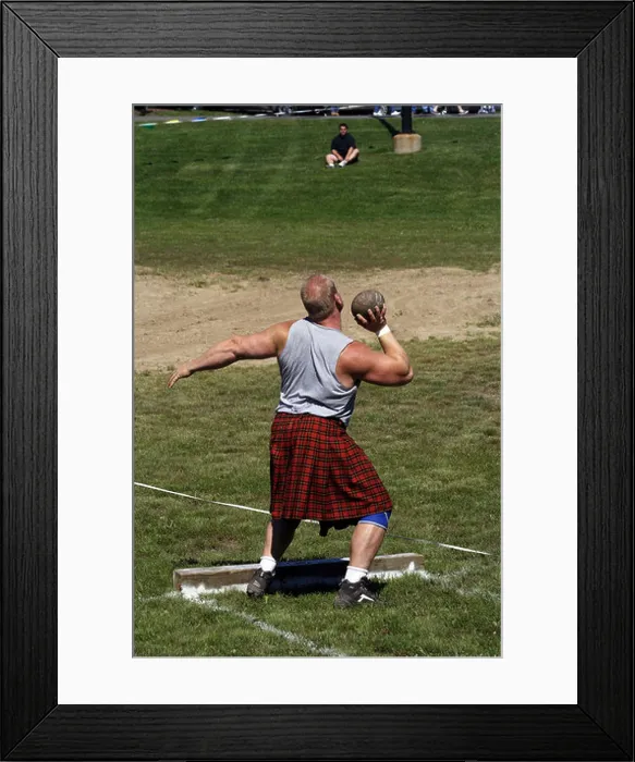 Framed Print : Stone put. Man is throwing Stone.Highland Games. Special Event part of the Last Fling in Naperville Framed Print : Stone put. Man is throwing Stone.Highland Games. Special Event part of the Last Fling in Naperville
