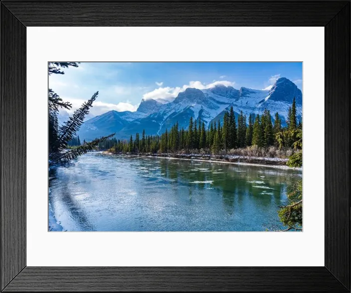 Framed Print : Natural scenery in early winter season sunny day morning