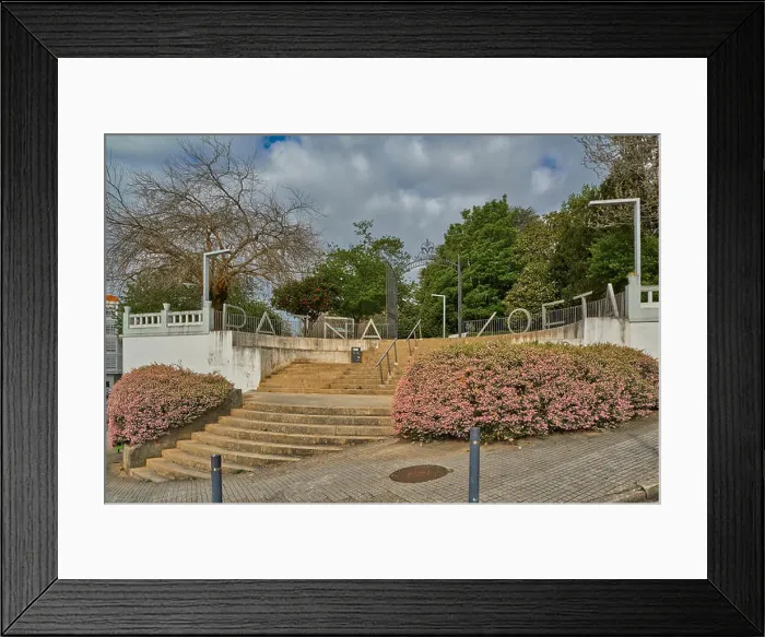 Framed Print : Municipal urban park Reina Sofia, Ferrol, La Coruña, Galicia, Spain, Europe Framed Print : Municipal urban park Reina Sofia, Ferrol, La Coruña, Galicia, Spain, Europe