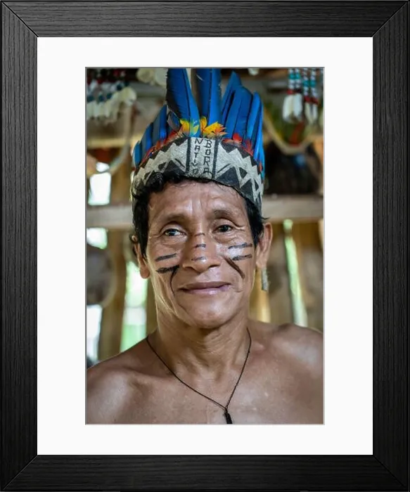 Framed Print : Indigenous Bora Tribe of the Peruvian Amazon Framed Print : Indigenous Bora Tribe of the Peruvian Amazon