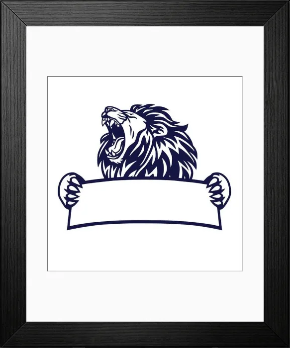 Framed Print : Lion King Logo Banner Emblem Vector Framed Print : Lion King Logo Banner Emblem Vector