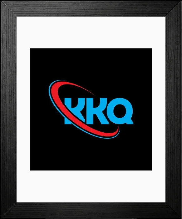 Framed Print : KKQ logo. KKQ letter. KKQ letter logo design Framed Print : KKQ logo. KKQ letter. KKQ letter logo design