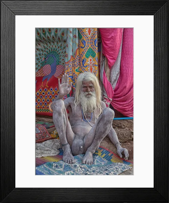Framed Print : Naked Sadhu during Hindu festival Kumbh Mela, Ujjain, India Framed Print : Naked Sadhu during Hindu festival Kumbh Mela, Ujjain, India