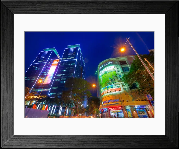 Framed Print : Ho Chi Minh City at night, Vietnam Framed Print : Ho Chi Minh City at night, Vietnam