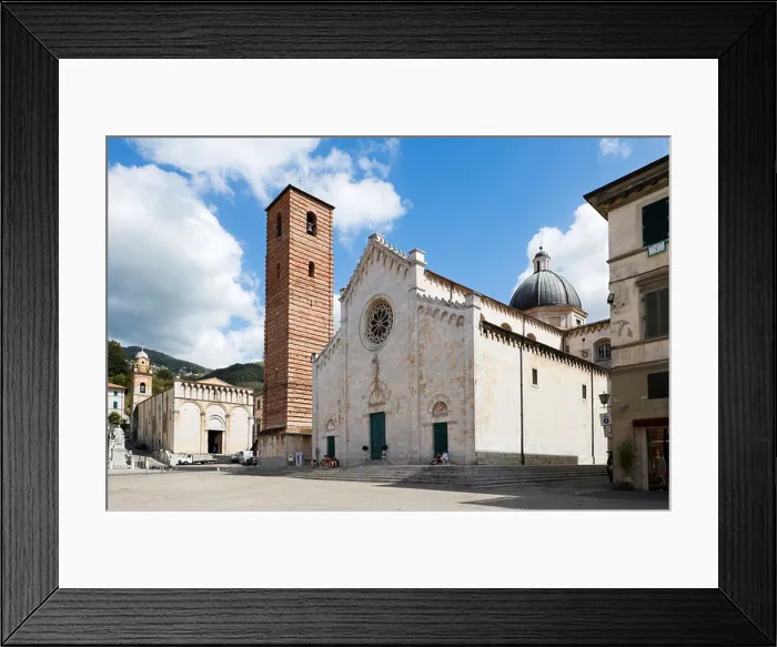Framed Print : The Duomo in the historic town centre of Pietrasanta, Piazza del Duomo, Tuscan Riviera, Tuscany, Italy Framed Print : The Duomo in the historic town centre of Pietrasanta, Piazza del Duomo, Tuscan Riviera, Tuscany, Italy