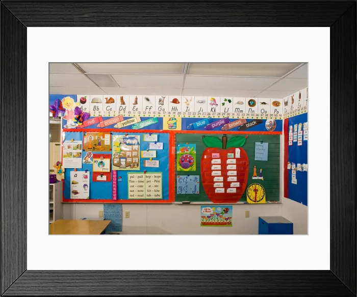 Framed Print : Alphabet posters displayed in kindergarten classroom. © Myrleen Pearson Framed Print : Alphabet posters displayed in kindergarten classroom. © Myrleen Pearson