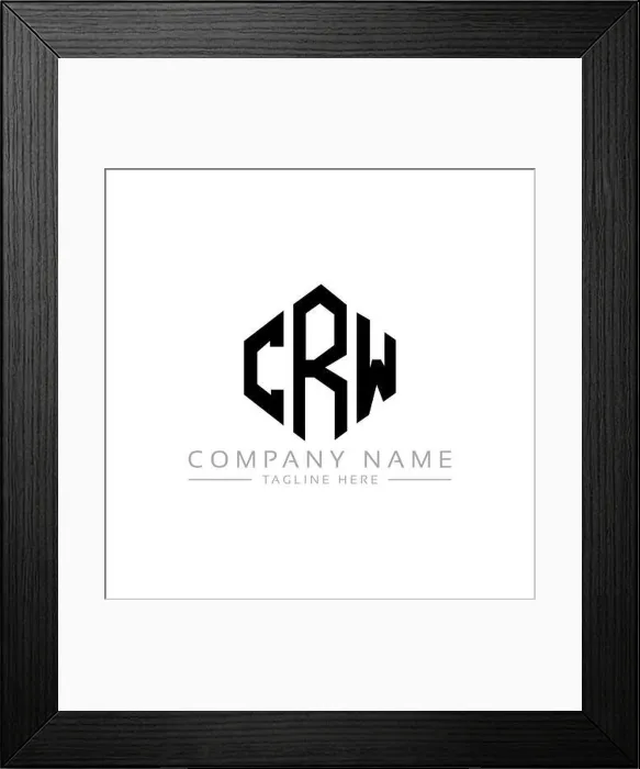 Framed Print : CRW letter logo design with polygon shape Framed Print : CRW letter logo design with polygon shape