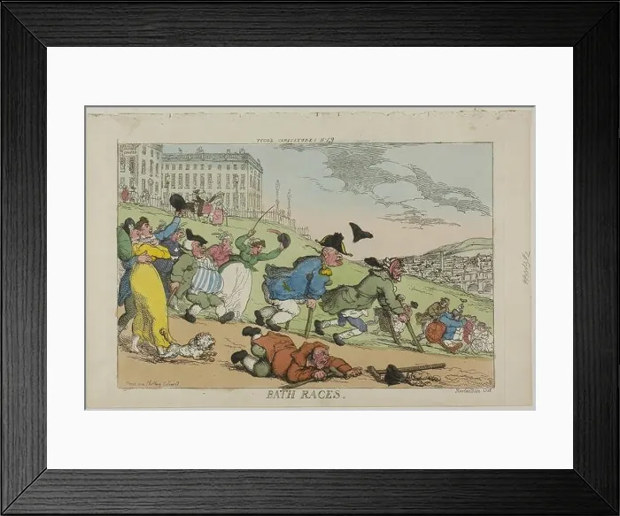 Framed Print : Bath Races, from Tegg's Caricatures no Framed Print : Bath Races, from Tegg's Caricatures no