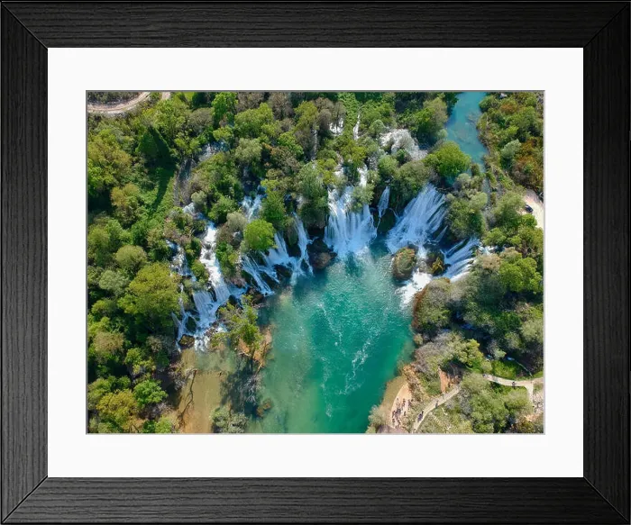 Framed Print : Kravica waterfalls on the Trebizat River in Bosnia and Herzegovina Framed Print : Kravica waterfalls on the Trebizat River in Bosnia and Herzegovina