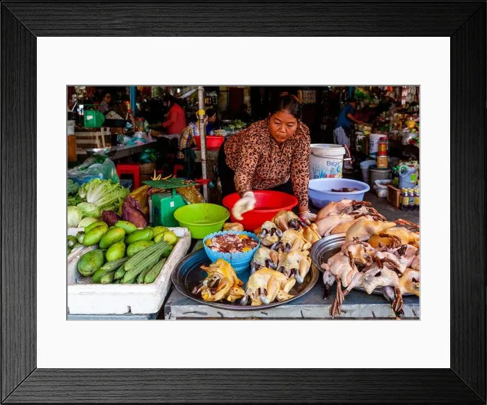 Framed Print : Fresh Chicken and Ducks For Sale At Psar Nath Market (Central Market}, Battambang, Cambodia Framed Print : Fresh Chicken and Ducks For Sale At Psar Nath Market (Central Market}, Battambang, Cambodia
