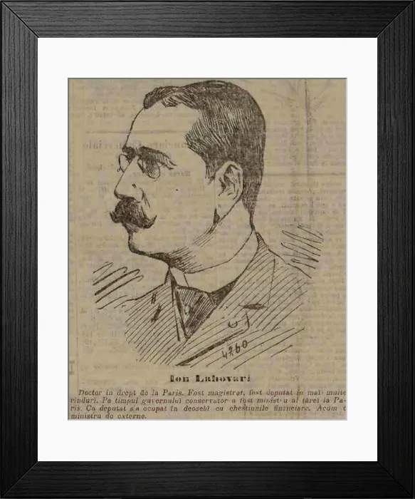 Framed Print : 24 1899 - Ion Lahovary, sursa Adevărul, 12, nr. 3496, 14 aprilie 1899 Framed Print : 24 1899 - Ion Lahovary, sursa Adevărul, 12, nr. 3496, 14 aprilie 1899