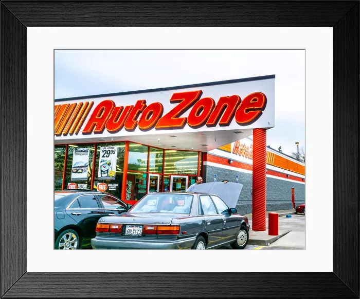 Framed Print : An Autozone auto parts store in Modesto California USA Framed Print : An Autozone auto parts store in Modesto California USA