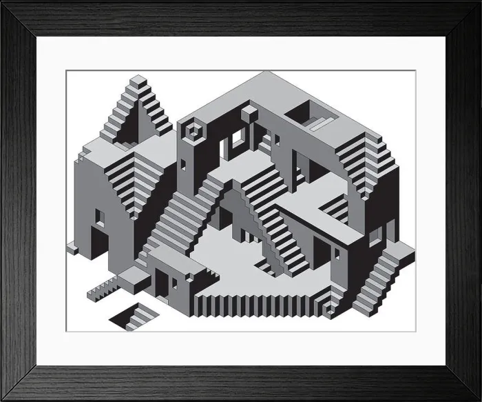 Framed Print : Abstract Confusion Observatory Building Vector Framed Print : Abstract Confusion Observatory Building Vector