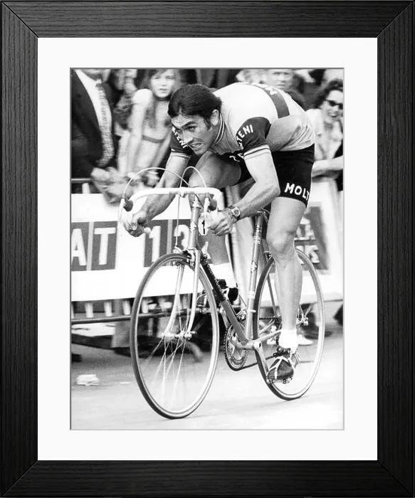 Framed Print : Eddy Merckx, a Belgian cyclist, just before the finish at the 'Giro d'Italia' Framed Print : Eddy Merckx, a Belgian cyclist, just before the finish at the 'Giro d'Italia'