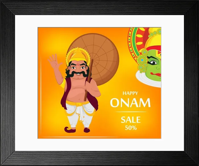 Framed Print : Kathakali dancer and King Mahabali Framed Print : Kathakali dancer and King Mahabali