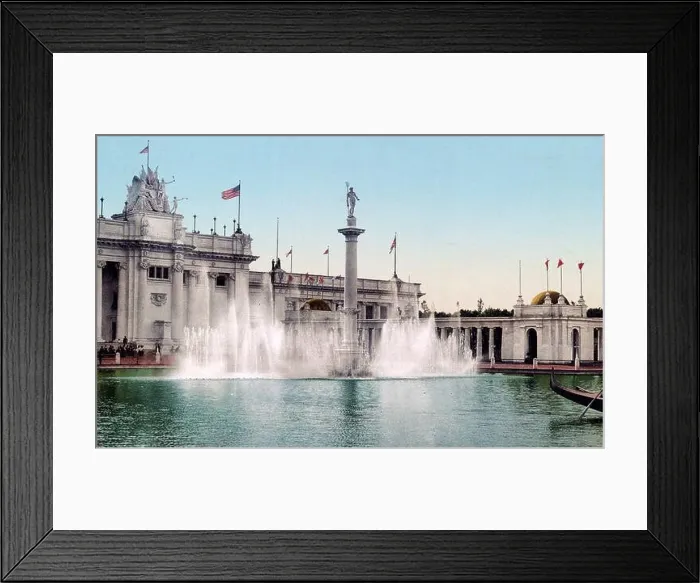 Framed Print : Neptune's Fountain - Omaha, Nebraska. Trans-Mississippi Exposition - 1898 Framed Print : Neptune's Fountain - Omaha, Nebraska. Trans-Mississippi Exposition - 1898