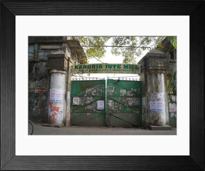 Framed Print : Kanoria Jute Mill main gate. Seijberia, Uluberia, Howrah, West Bengal, India Framed Print : Kanoria Jute Mill main gate. Seijberia, Uluberia, Howrah, West Bengal, India